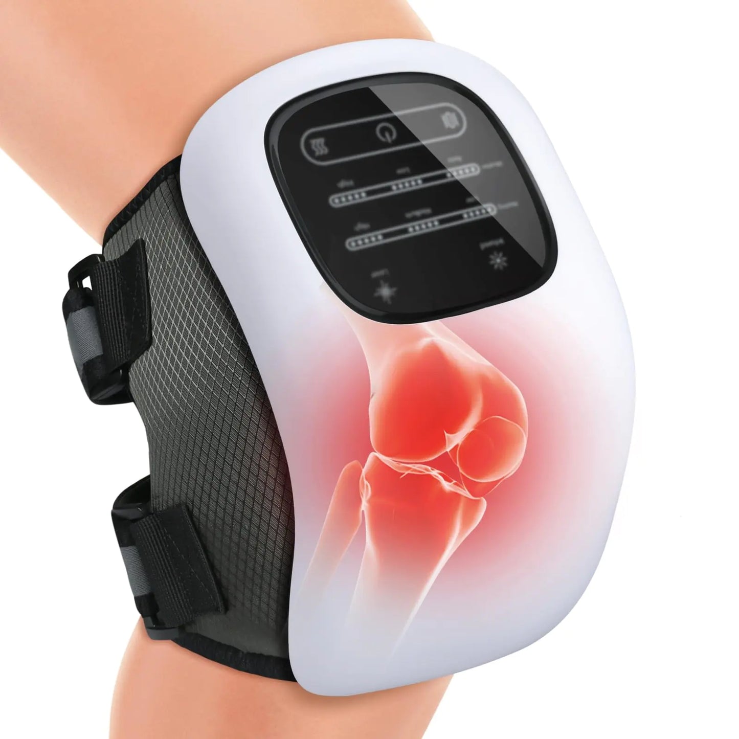 FSA Knee Massager for Pain Relief Cordless Knee Massager with Heat and Vibration 3 in 1 knee massager for Swelling Stiff Joints Stretched Ligaments and Muscle Injuries FSA HSA Store Eligible Item