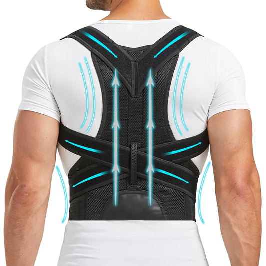 GZBBJ Back Brace and Posture Corrector for Men and Women Adjustable Back Straightener Posture Corrector Scoliosis and Hunchback Correction Spine Corrector Support for Upper Lower Back Pain Relief