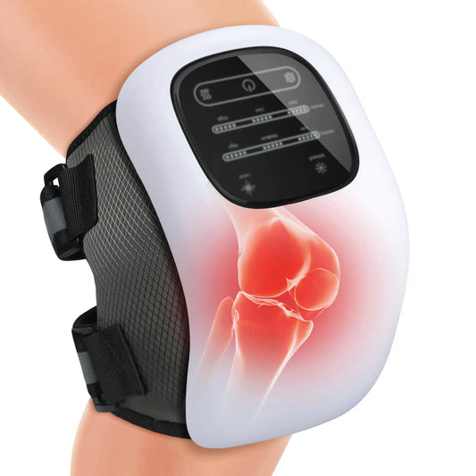 FSA Knee Massager for Pain Relief Cordless Knee Massager with Heat and Vibration 3 in 1 knee massager for Swelling Stiff Joints Stretched Ligaments and Muscle Injuries FSA HSA Store Eligible Item